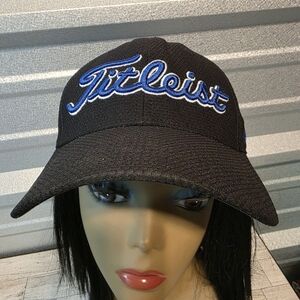 Titleist Black Cap with Blue Embroidery